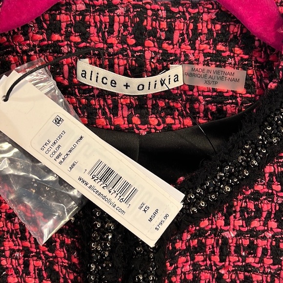 Alice + Olivia Kidman Tweed Jacket XS - Picture 4 of 5